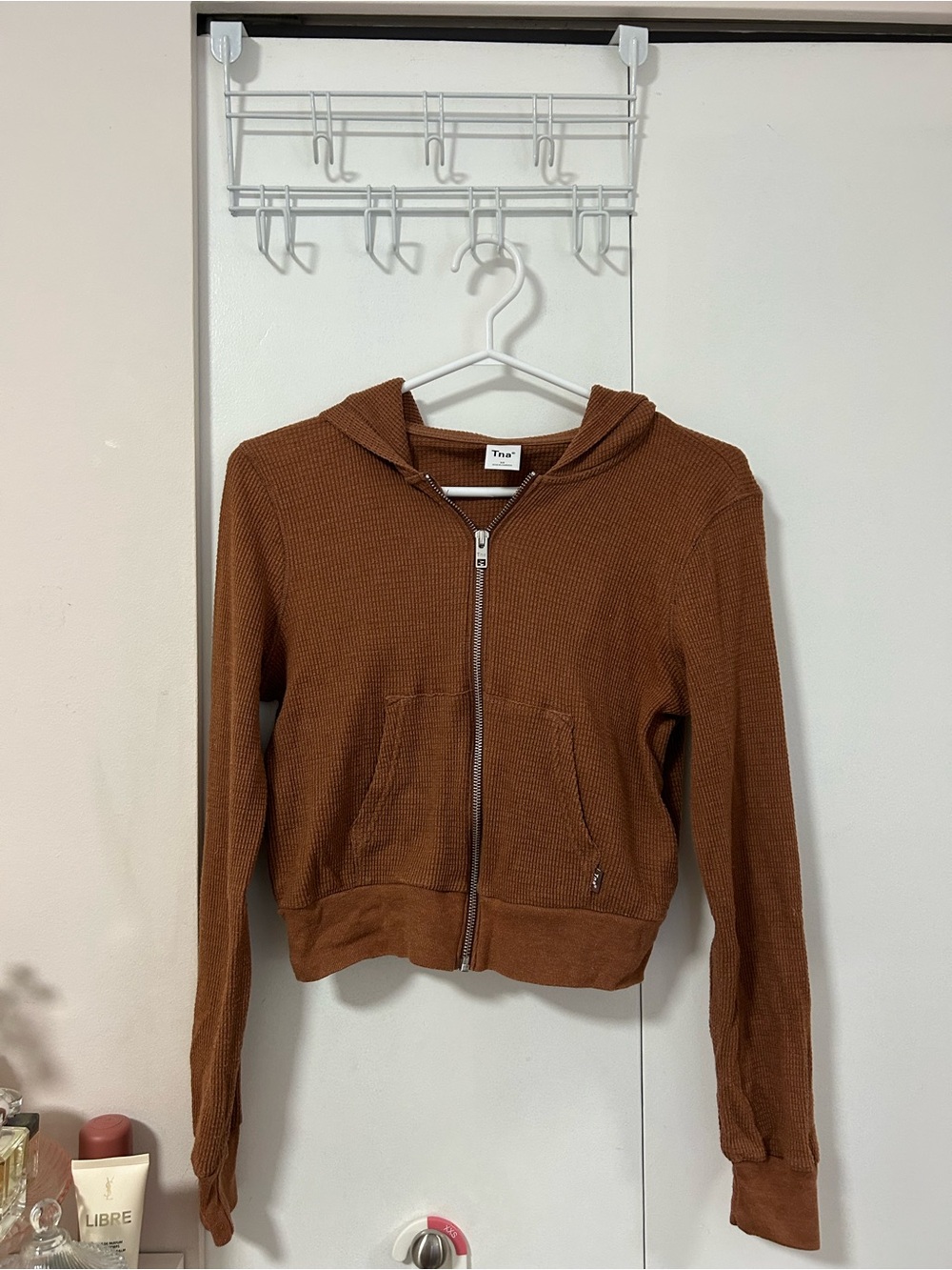 Aritzia TNA Waffle Zip Up